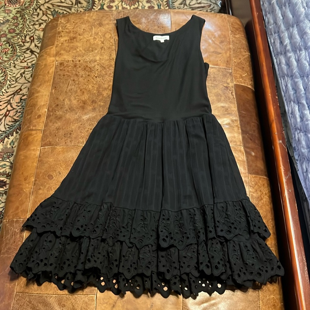 Heartloom Marlo dress black eyelet ruffle